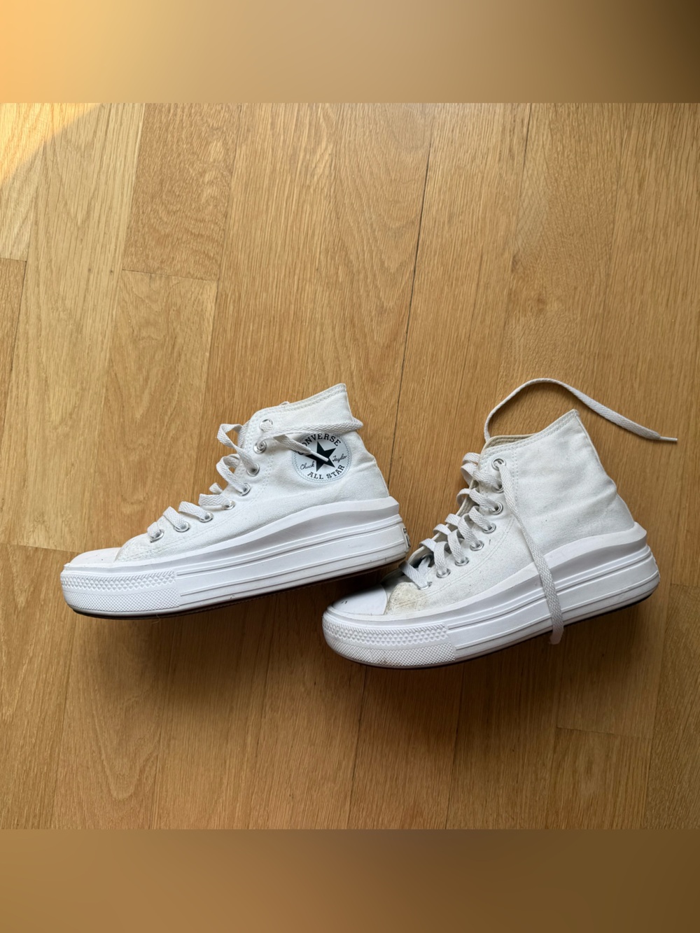 Converse All Star High Top Platform Sneakers - White